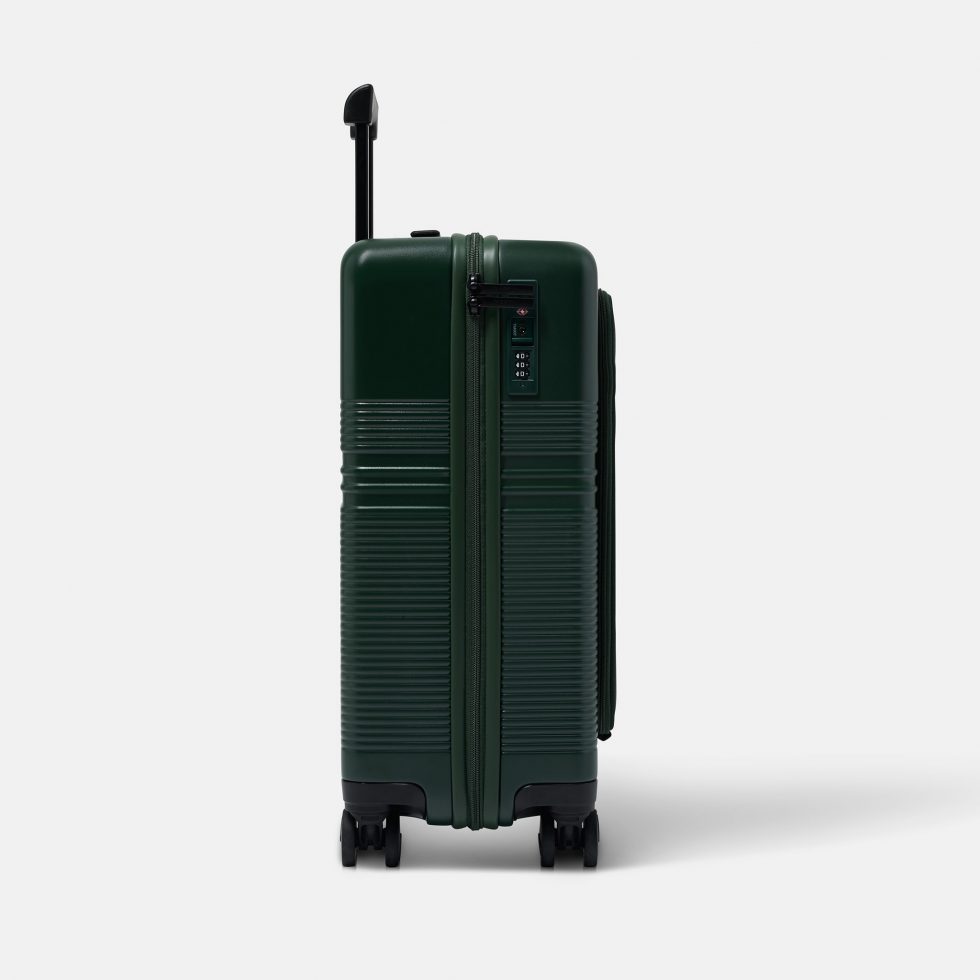 Front Pocket CarryOn Suitcase NORTVI Green Sustainable & Unique
