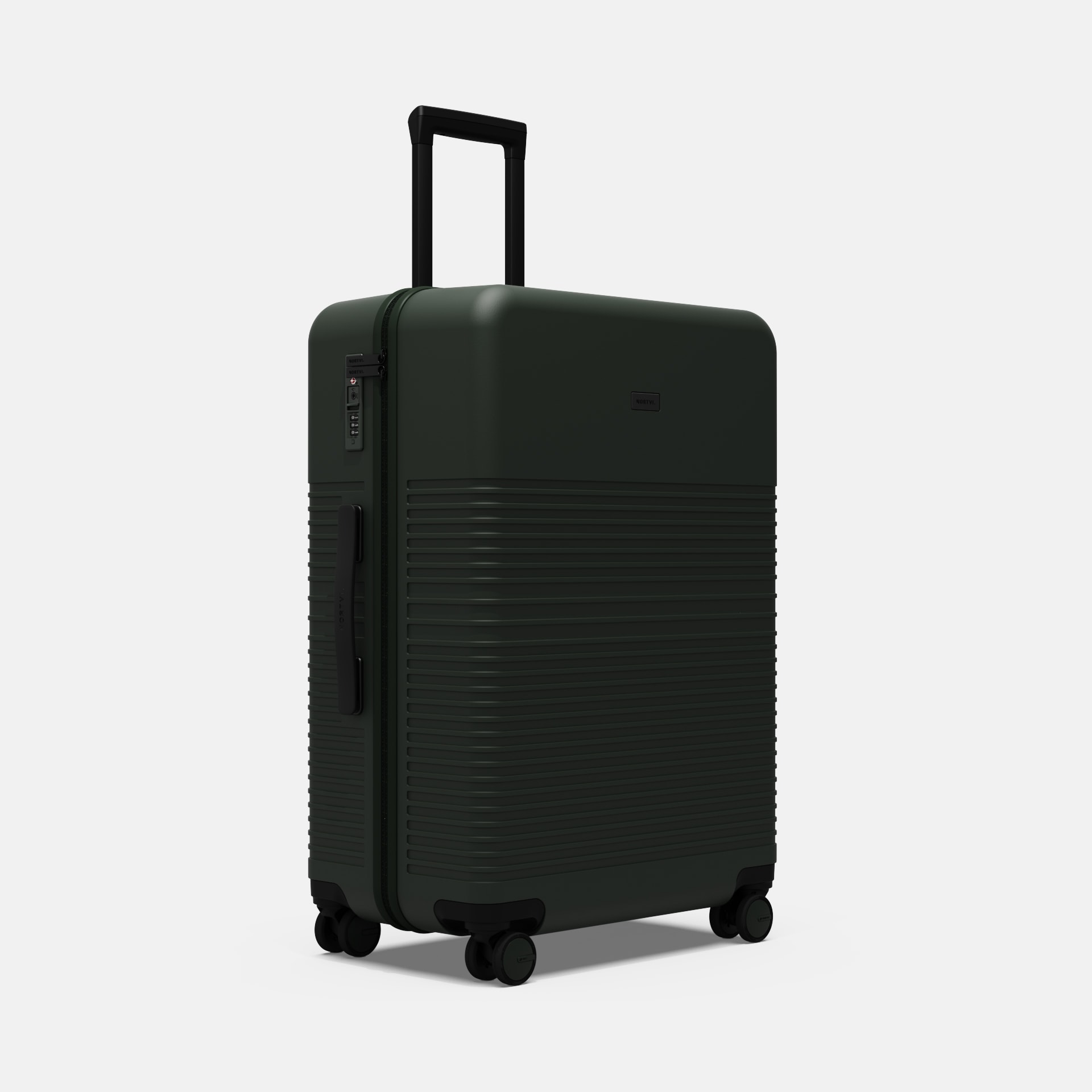 Nortvi dark green check-in suitcase