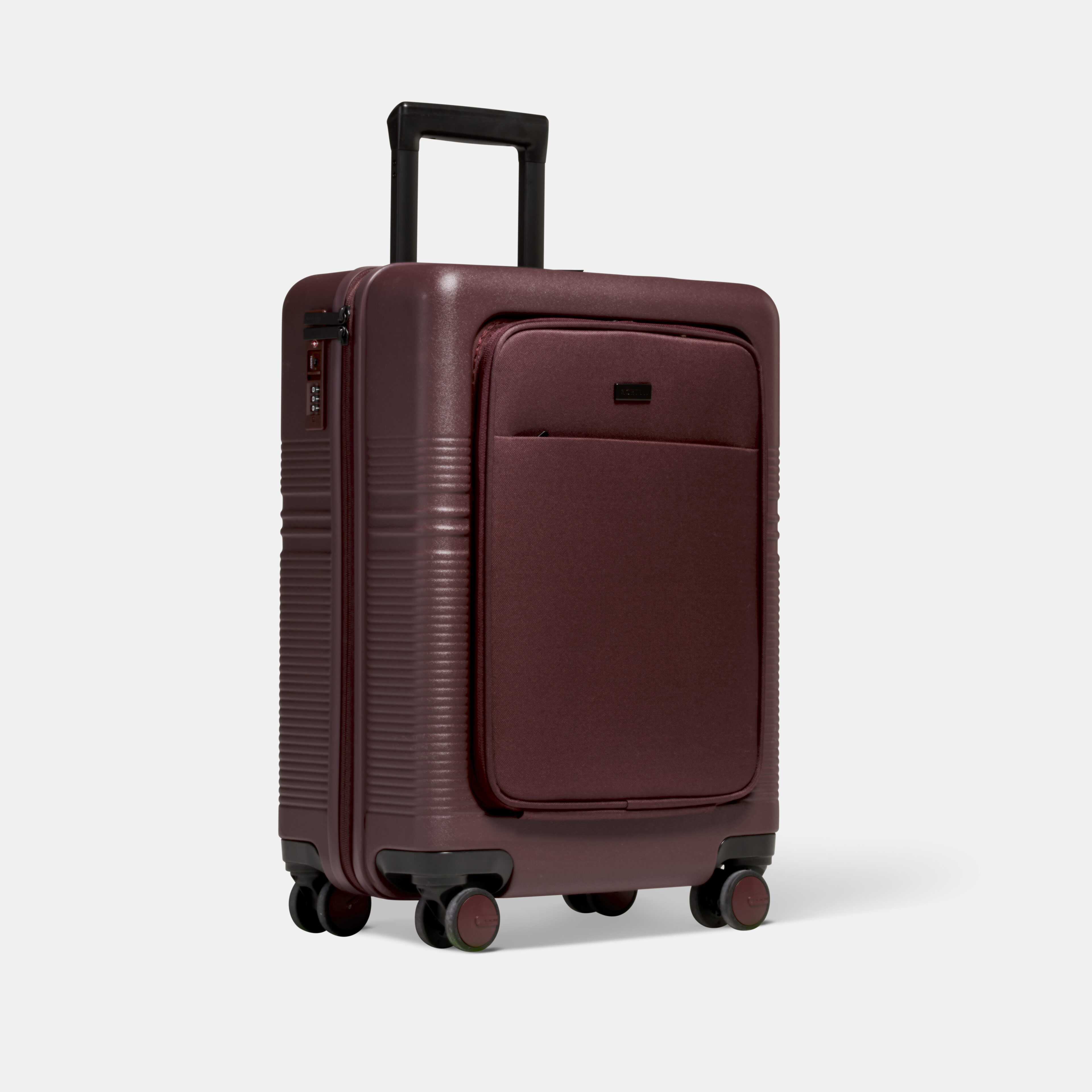 Nortvi - Carry-on Suitcase - Front Pocket Edition - Burgundy - 55 X 35 X 21.5 Cm - 39 Litres