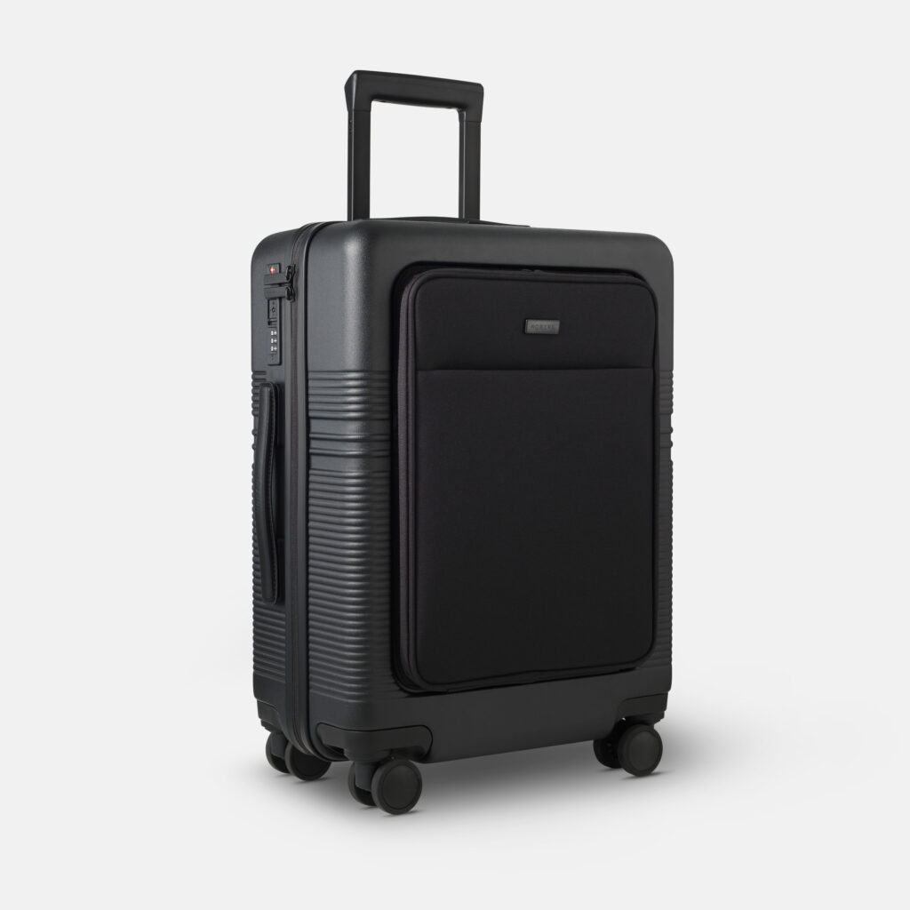 Elite Cabin Suitcase | with Front Pocket | Midnight Black